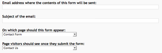 enquiry form fields